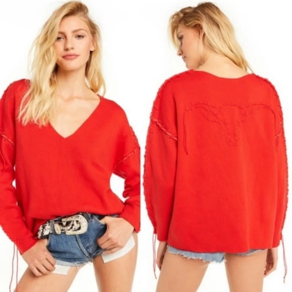 Longhorn Montana Whipstitch Pullover Sweater